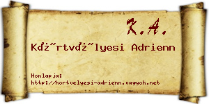 Körtvélyesi Adrienn névjegykártya